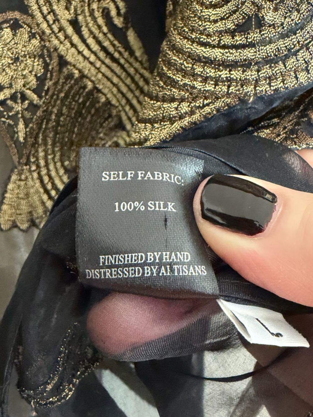 Gary Graham Silk Embroidered Top - Picture 6 of 7